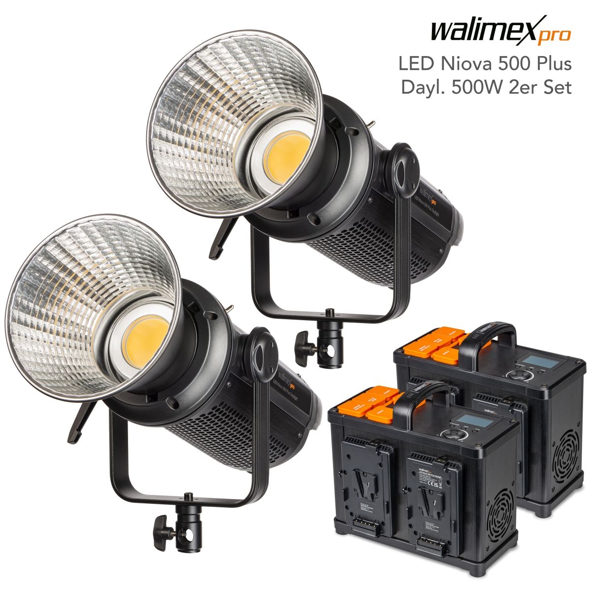 Walimex pro LED Niova 500 Plus Daylight 500W 2er Set