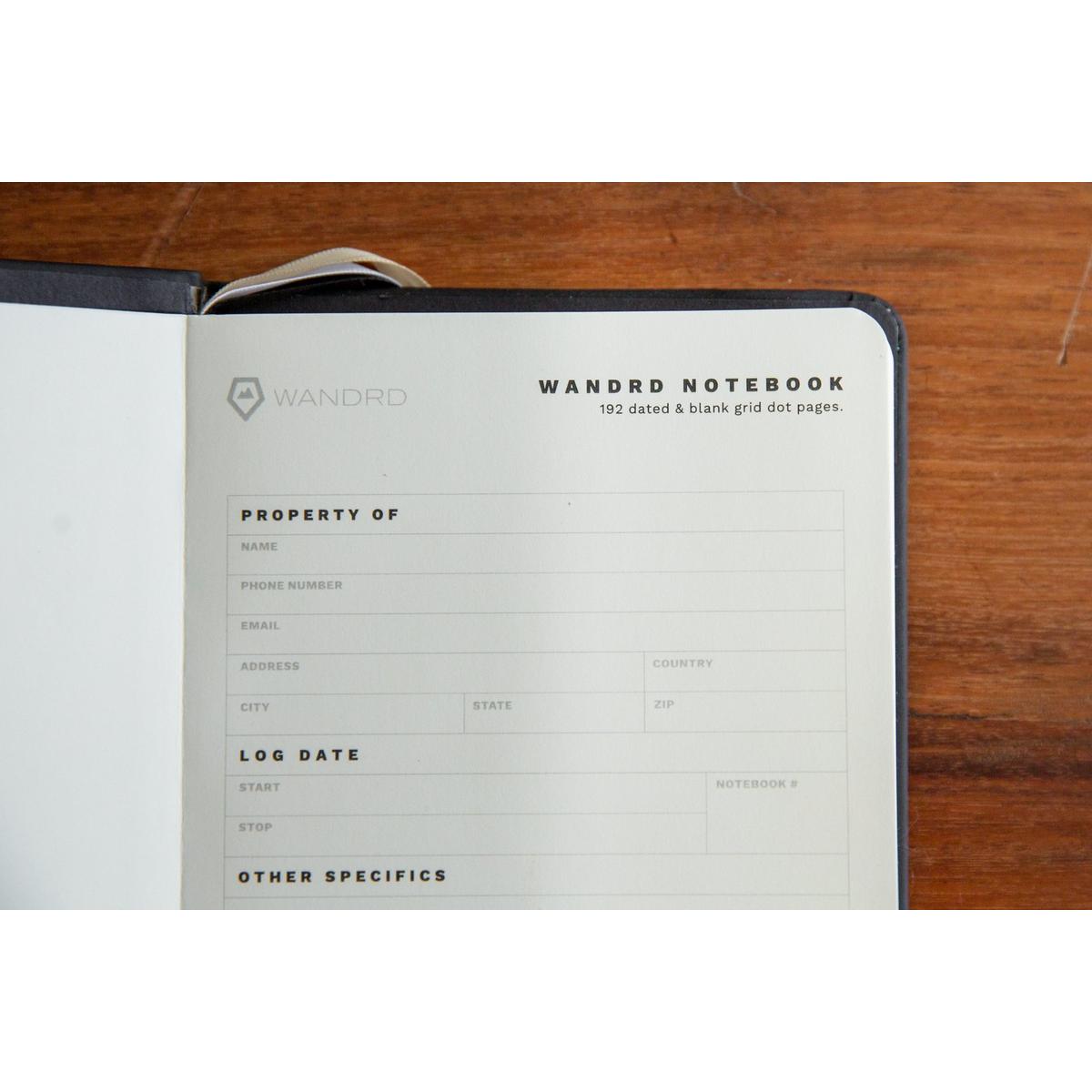 WANDRD NOTEBOOK Black