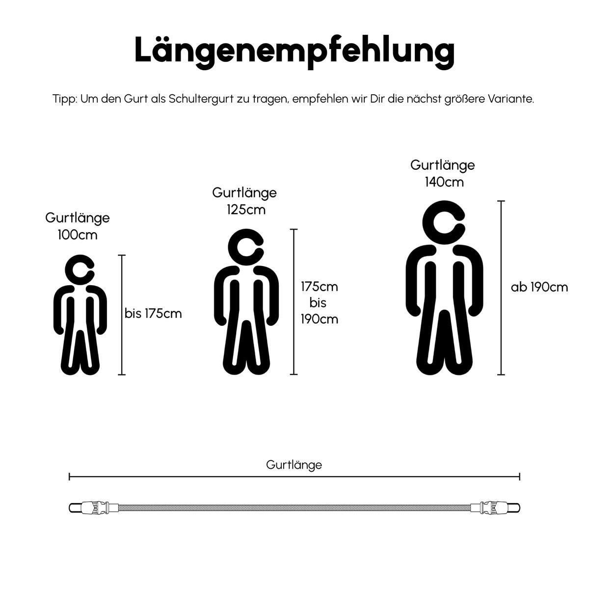 C-Rope Kameragurt Climber V2 125cm Silent Black