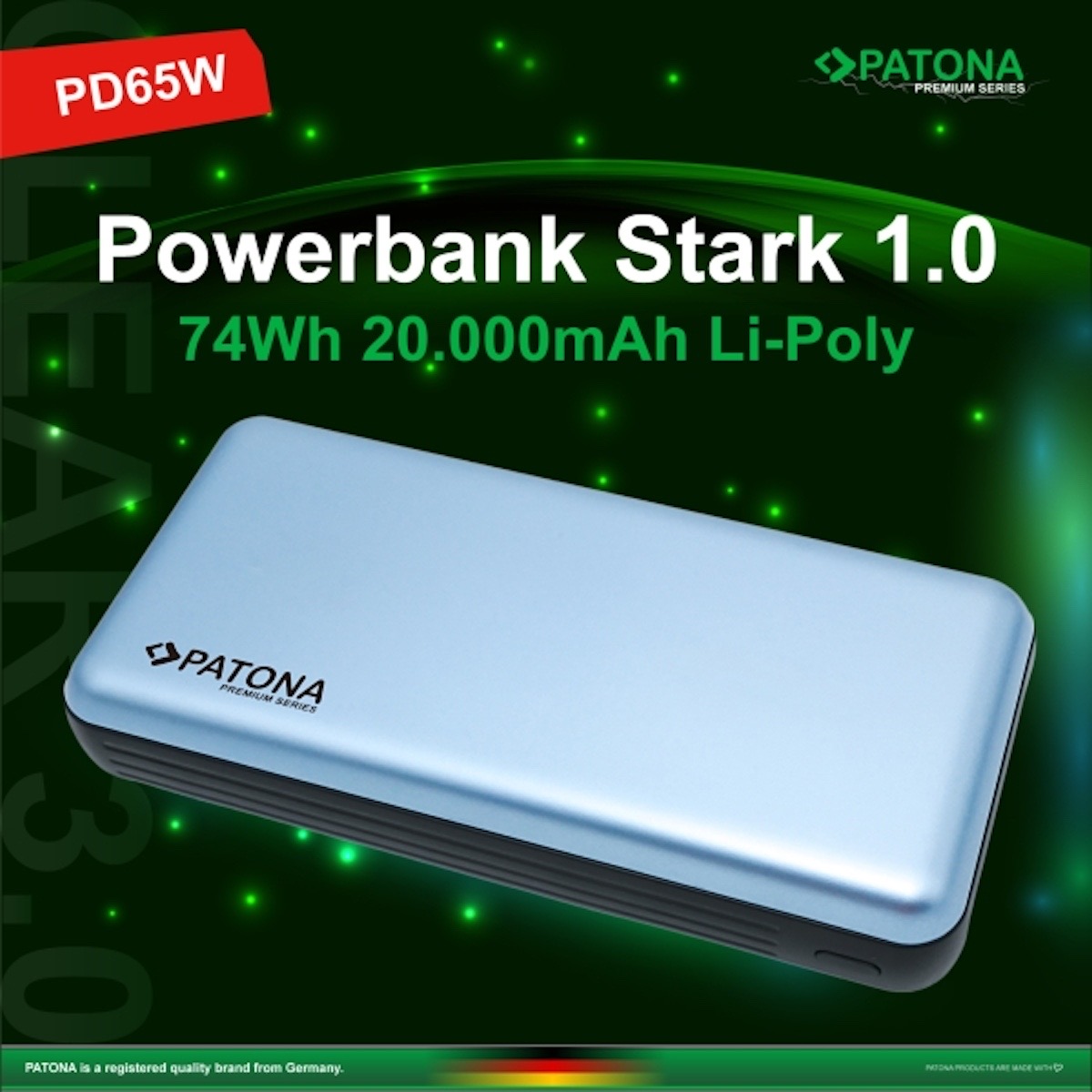 Patona Premium Powerbank Stark 1.0  20.000mAh