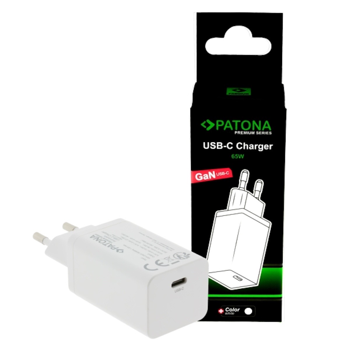 Patona Premium GaN PD65W Adapter 1xUSB-C PD3.0