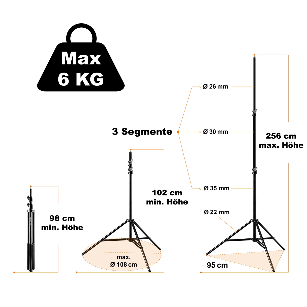 Walimex pro Galgenstativ 115-400 cm 2-5 kg