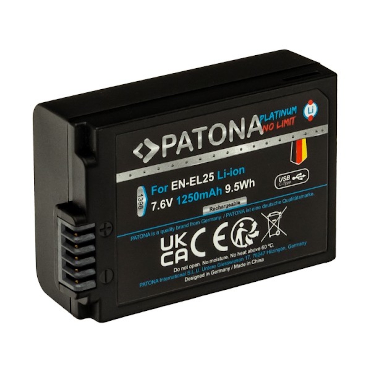 Patona Platinum Akku mit USB-C Input f. Nikon EN-EL25