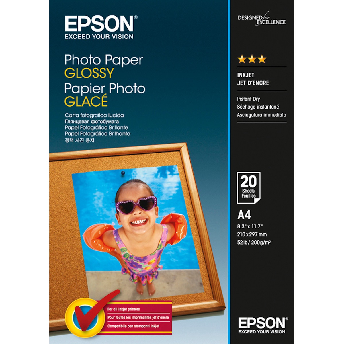Epson Photo Paper glossy A4, 20 Blatt 200g/m²