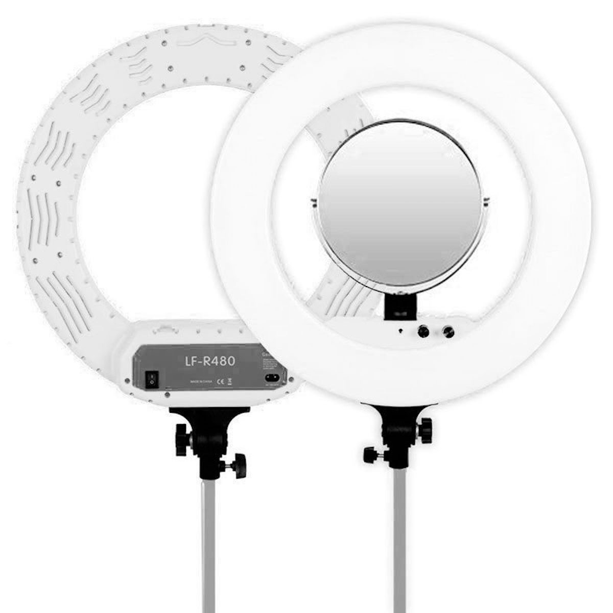 Caruba LED-Ringleuchte 18" Pro Set Weiss