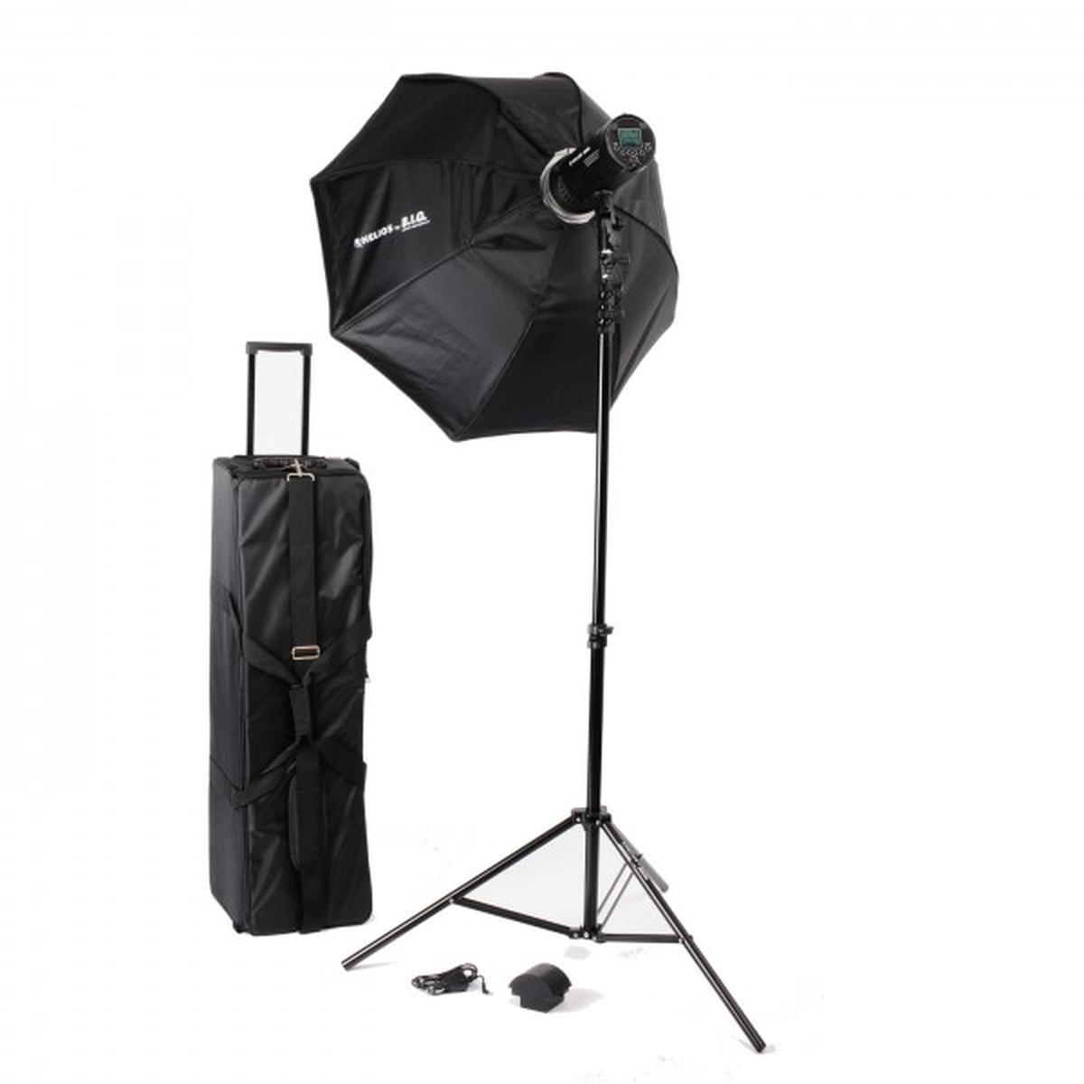 HELIOS TTL-600C/N Studio-Akkublitz Outdoor-Set