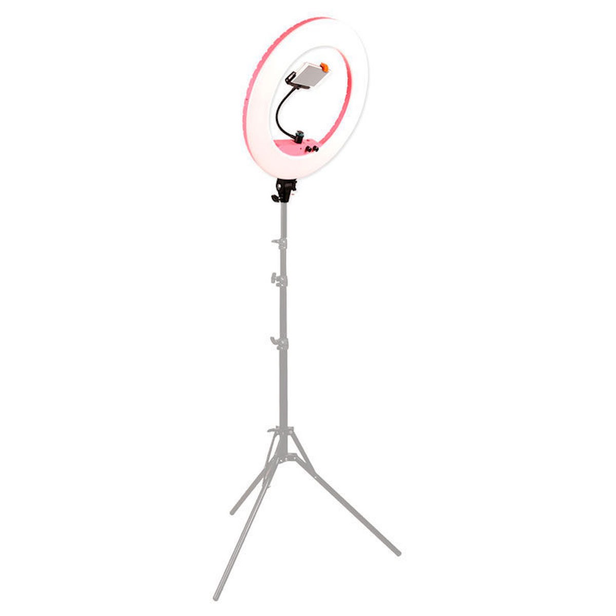 Caruba LED-Ringleuchte 18" Eco Set Rosa