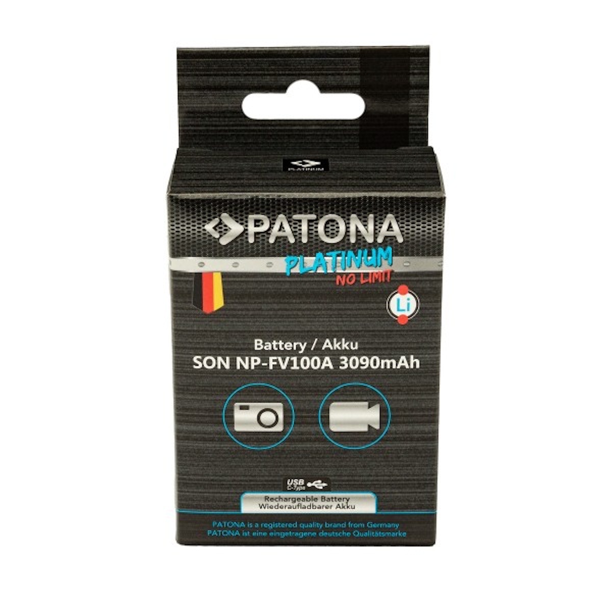 Patona Platinum Akku mit USB-C Input f. Sony NP-FV100