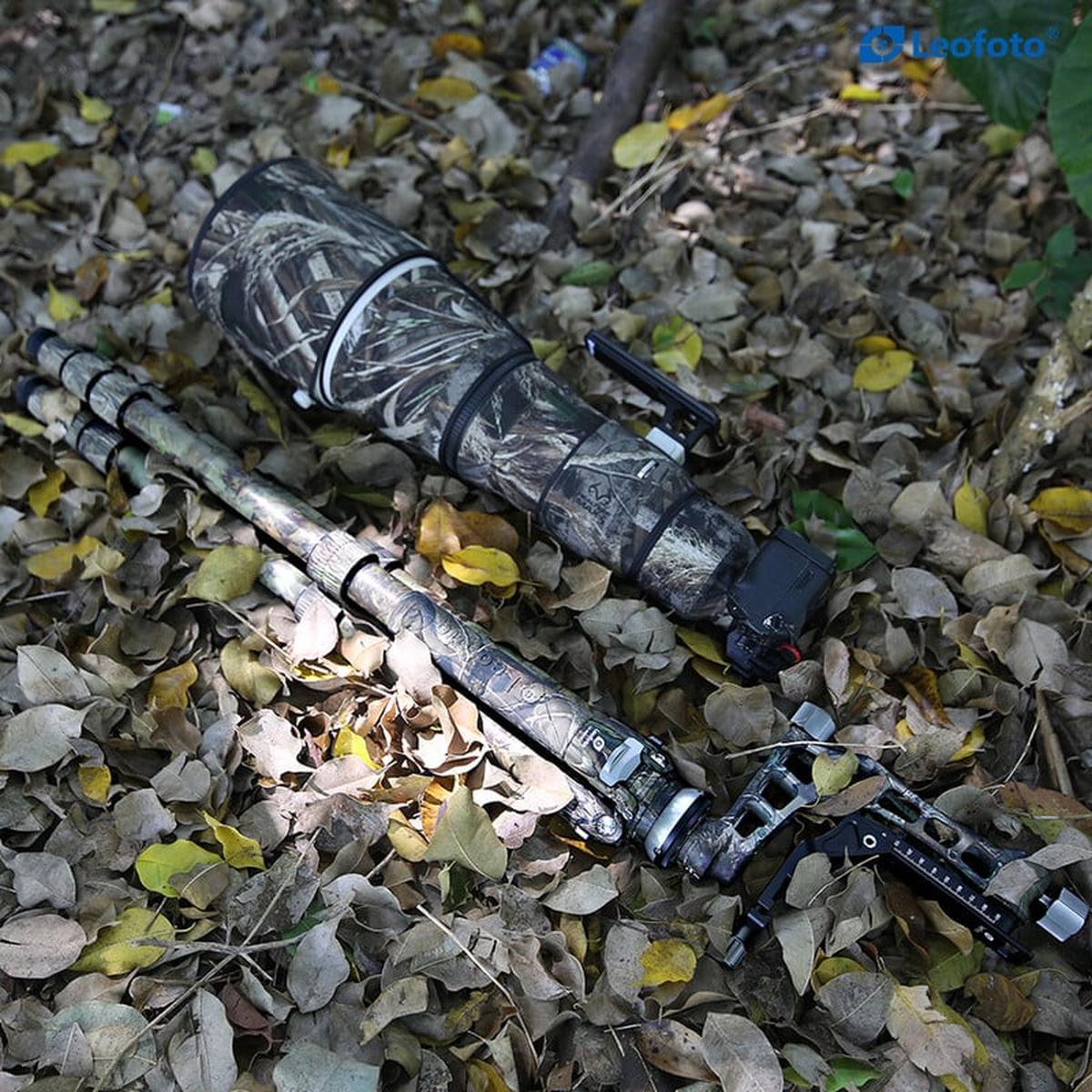 Leofoto Carbon-Dreibeinstativ LS-365CEX Ranger mit Nivellierbasis + PG-1 Gimbal Full Camo