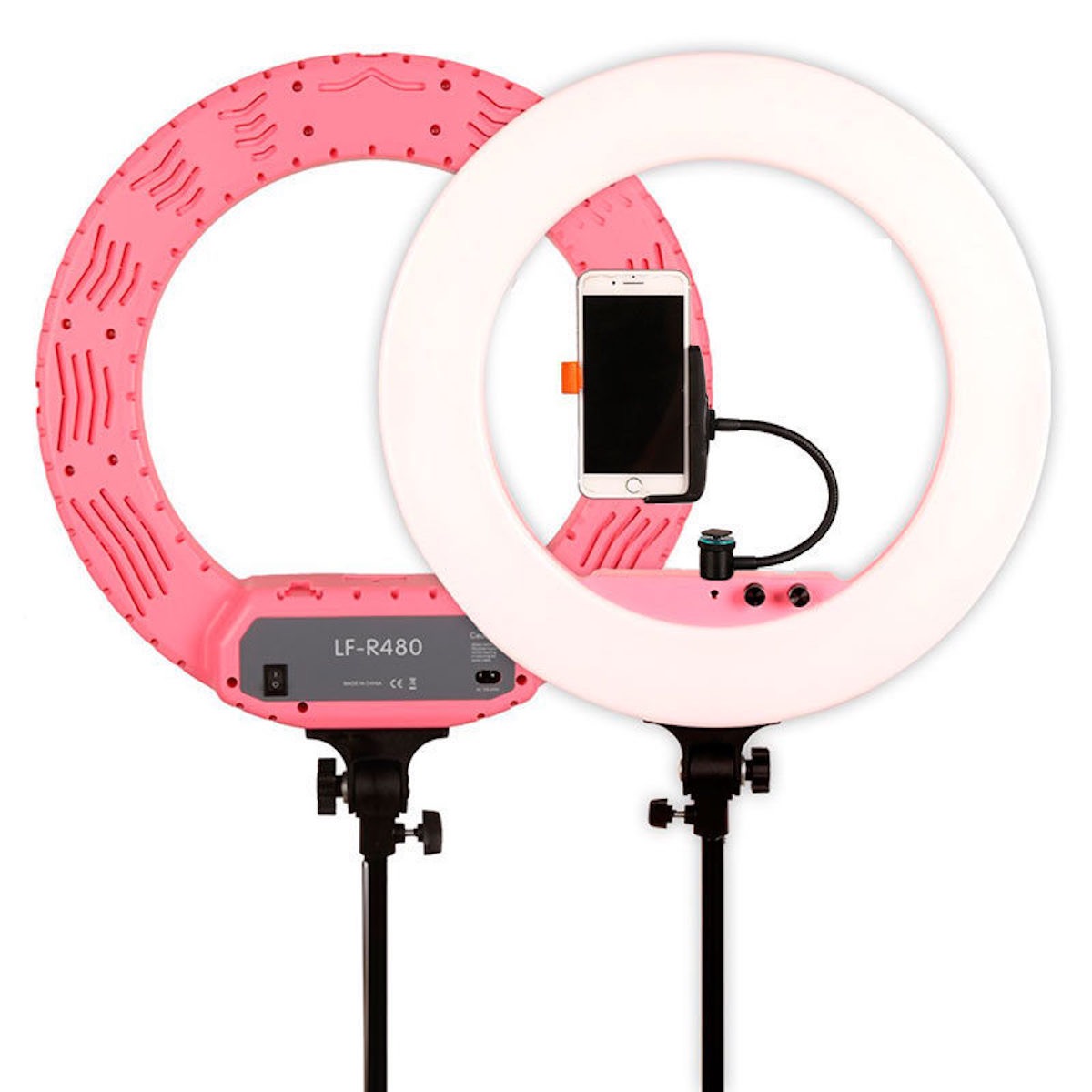 Caruba LED-Ringleuchte 18" Eco Set Rosa