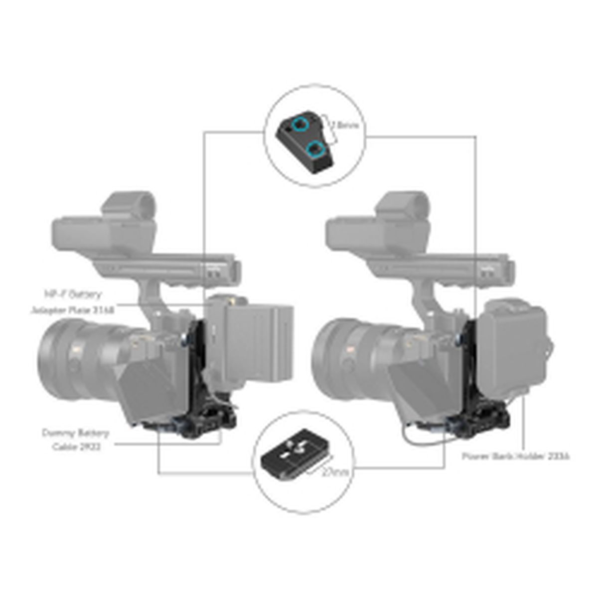 SmallRig 4064B Compact V-Mount Battery Mounting System 