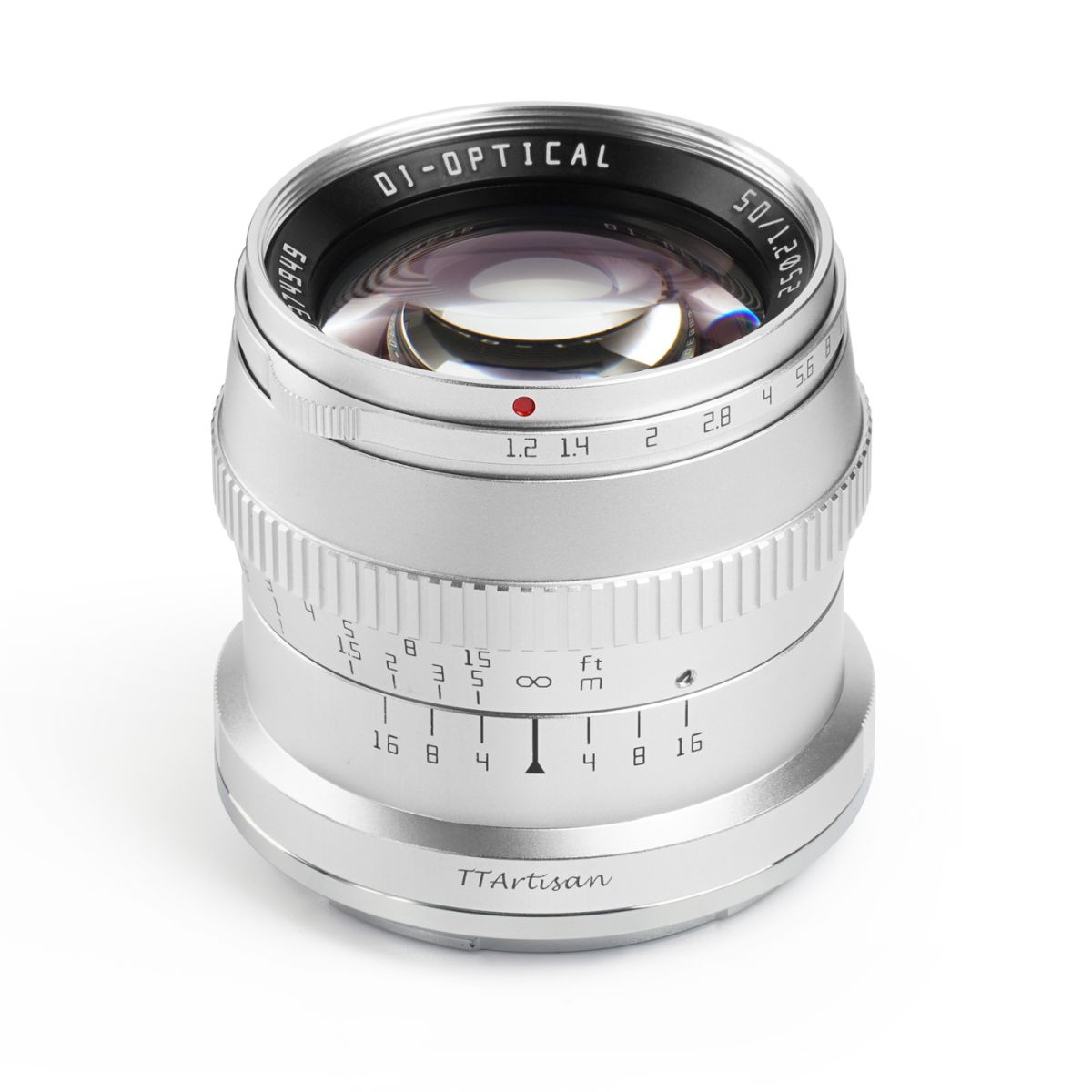 TTArtisan 50 mm 1:1,2 für Sony E (APS-C) Silber