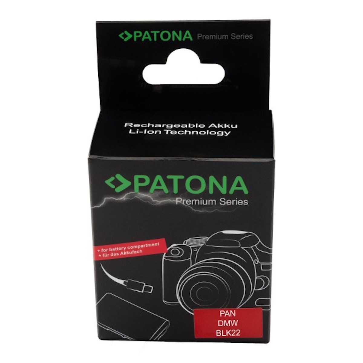 Patona Premium USB-C Input Akku-Adapter Panasonic DMW-BLK22