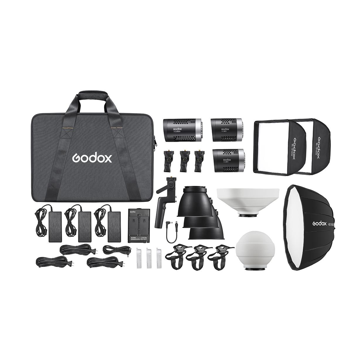 Godox ML-KIT2 ML60Bi & ML30Bi Trio Kit