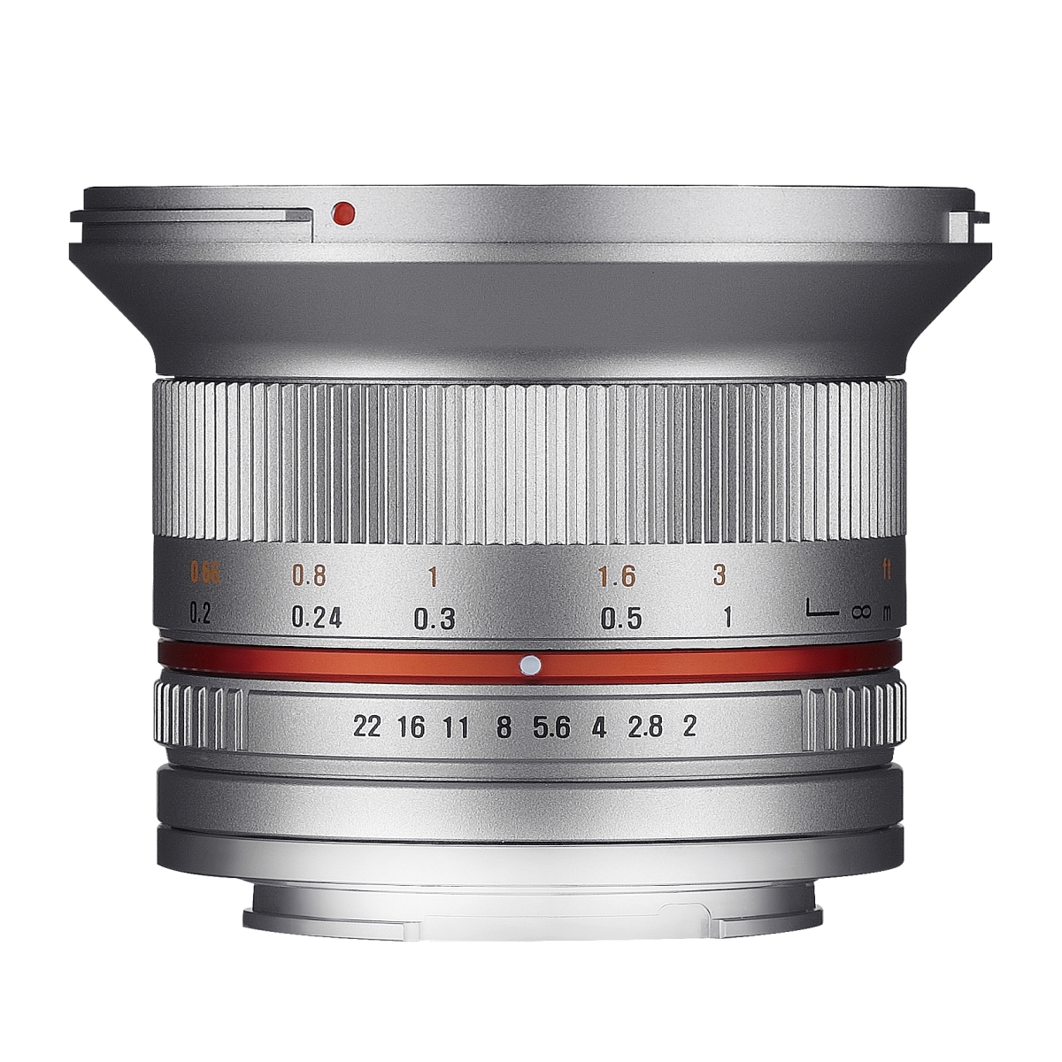 Samyang MF 12 mm 1:2,0 für Canon EF-M Silber
