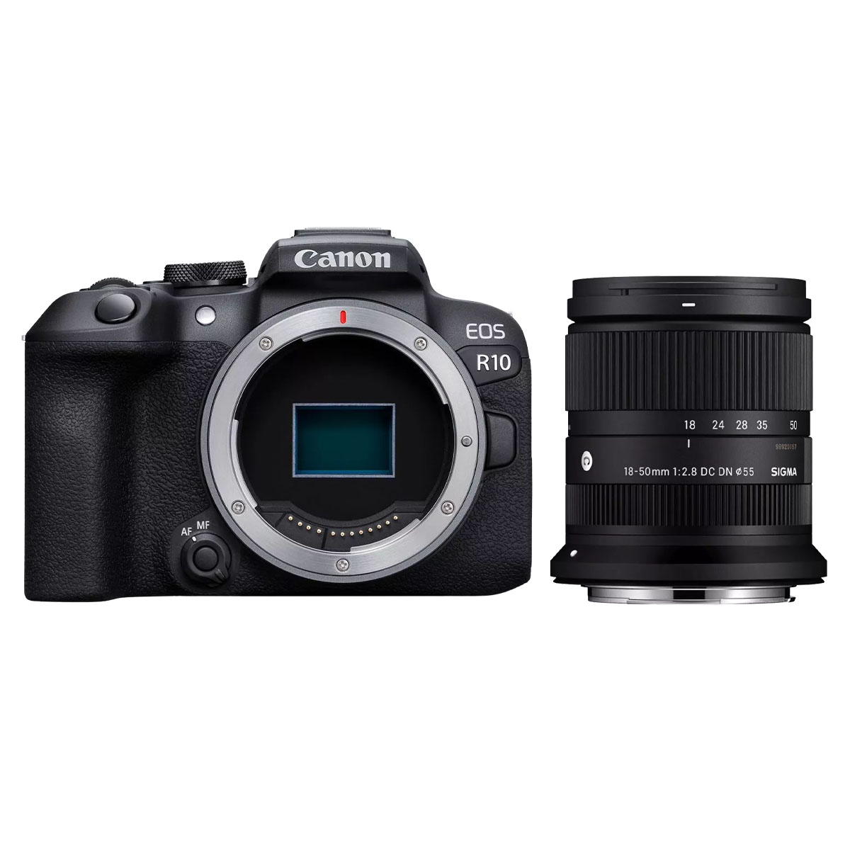 Canon EOS R10 + Sigma 18-50 mm 1:2,8 DC DN (C) Canon RF