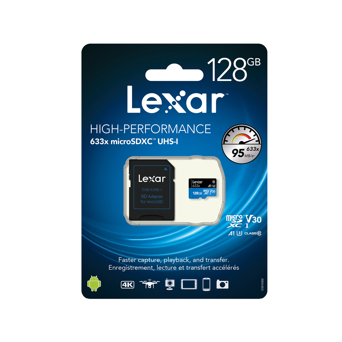 Lexar 128 GB Micro SDXC Blue 633x