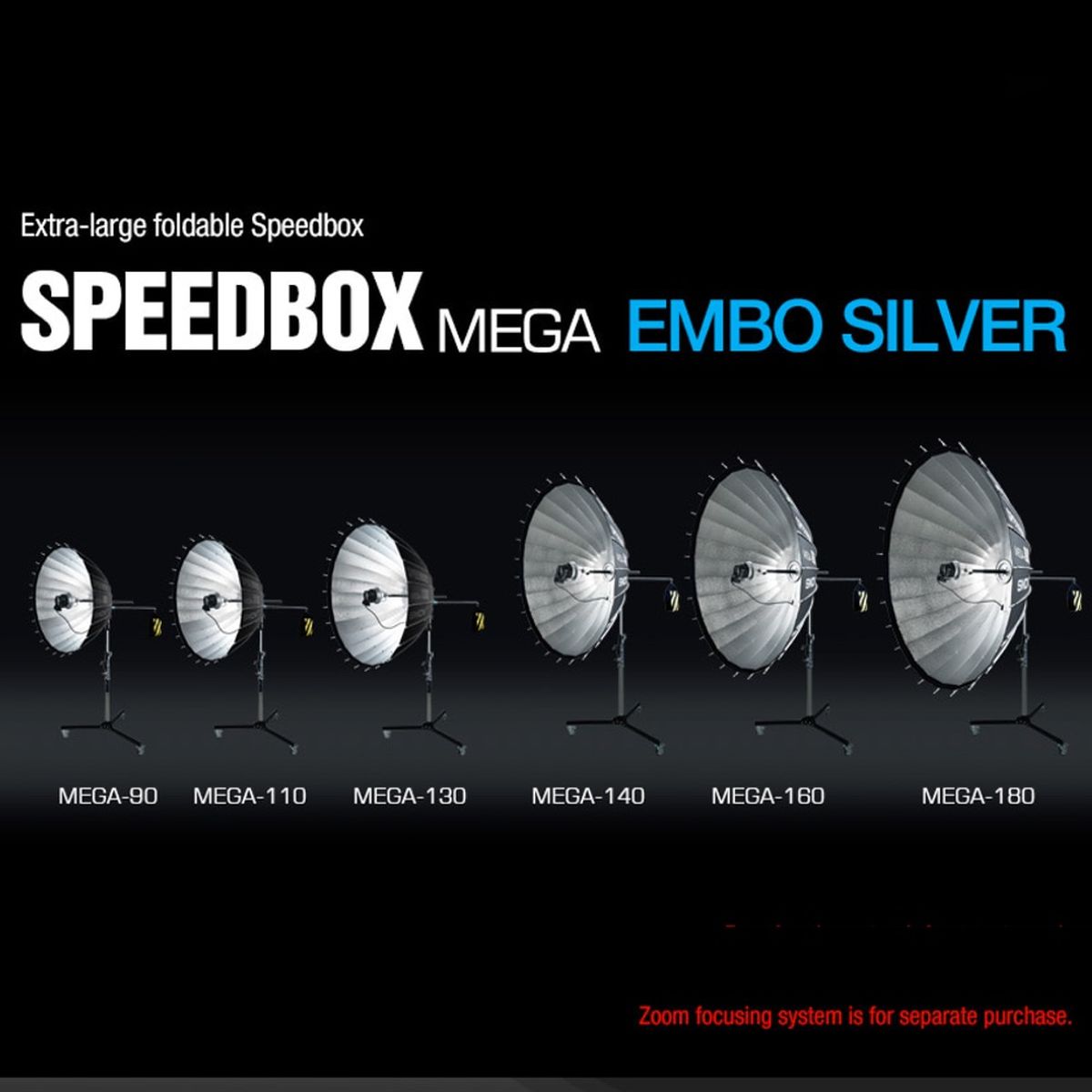 SMDV Speedbox Mega-140 Deep Softbox 140cm Silver Bowens Mount