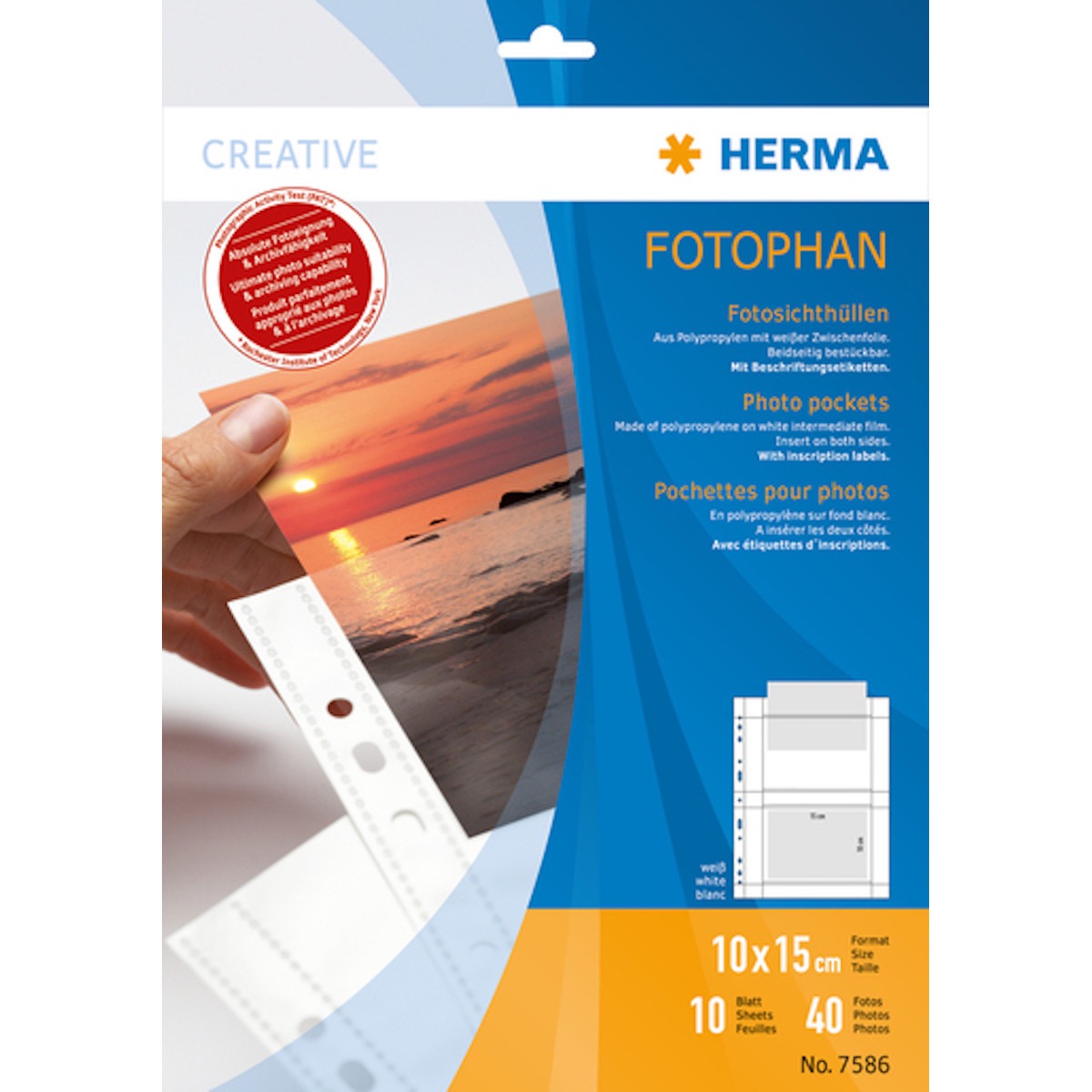 Herma Fotophan 10x15 weiss querformat
