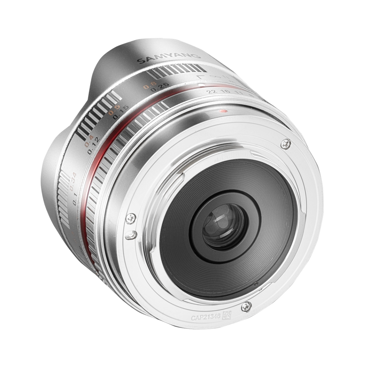 Samyang MF 7,5 mm 1:3,5 Fisheye für MFT Silber