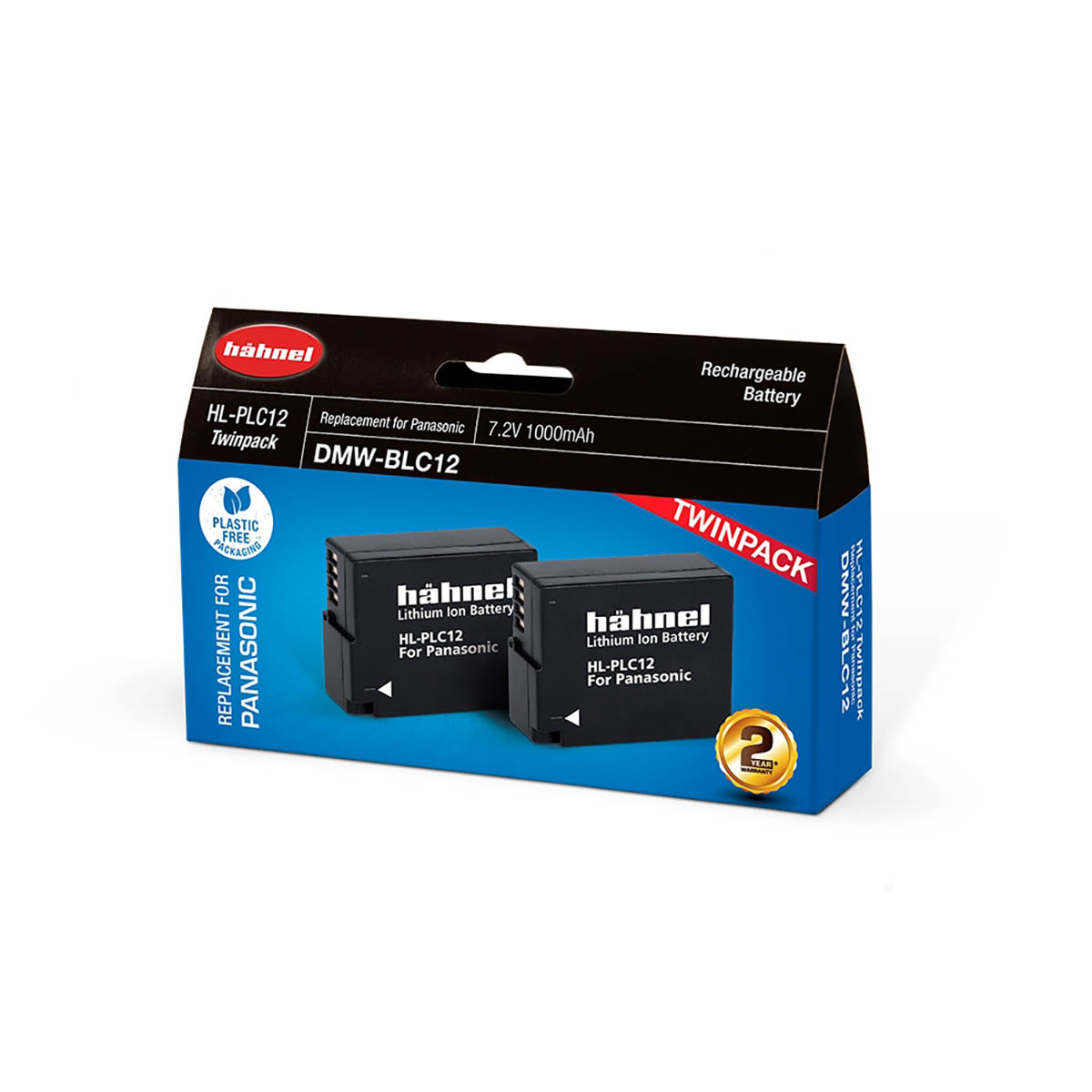 Hähnel HL-PLC12 Twin Pack (DMW-BLC12) Akkus für Panasonic 