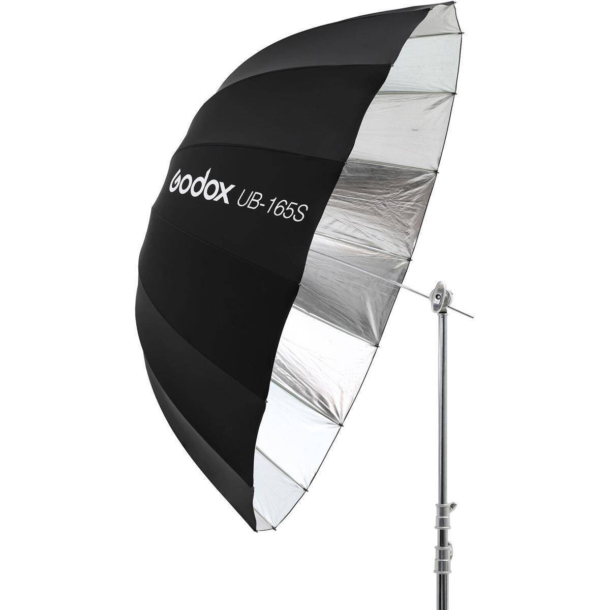 Godox 165cm Parabolschirm Schwarz&Silber