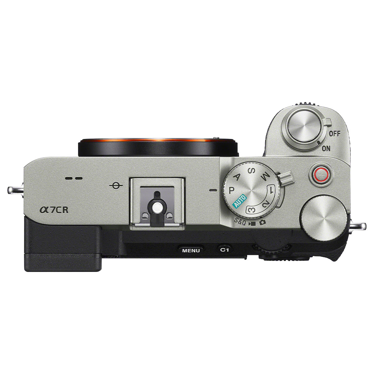 Sony Alpha 7C R in Silber von oben Fotografiert