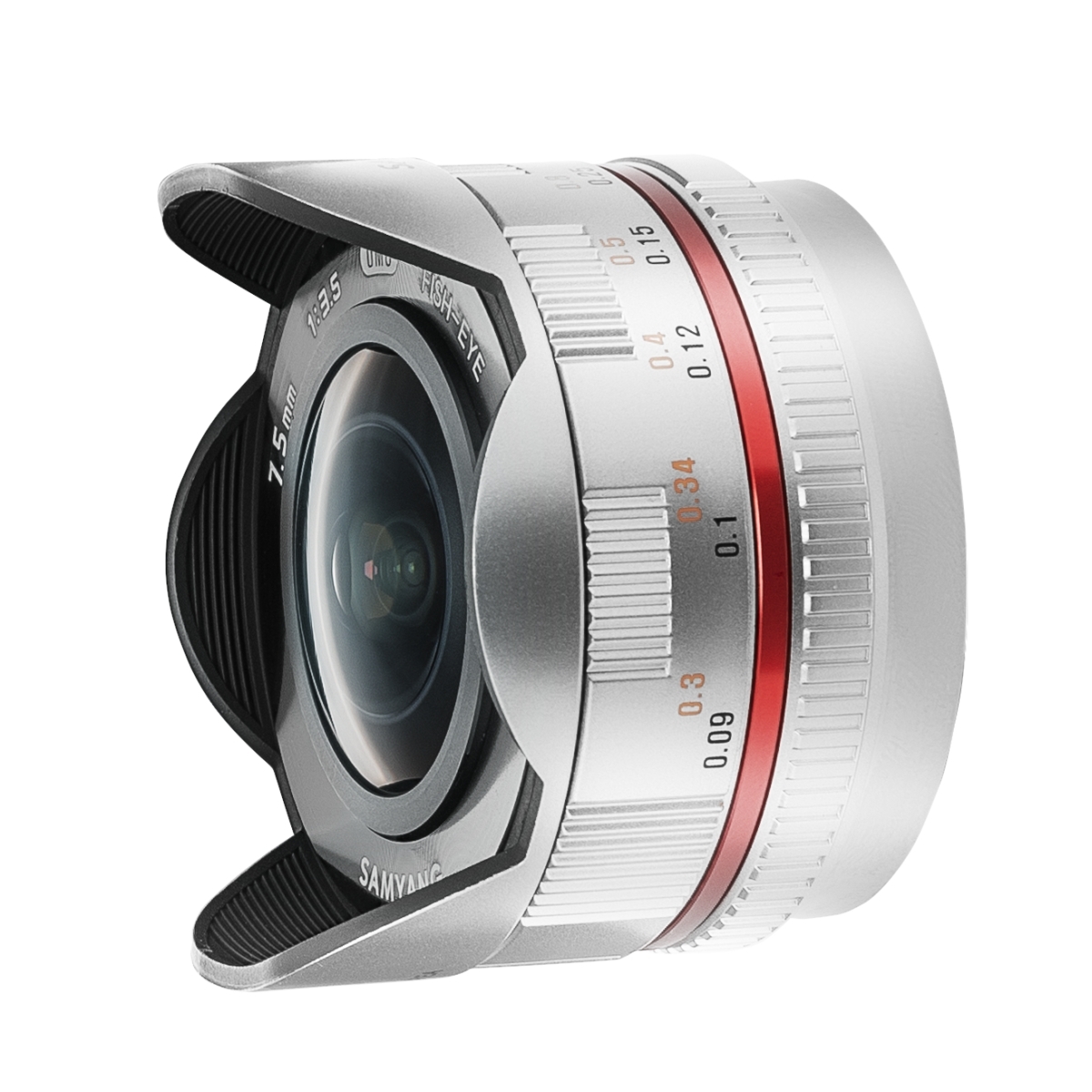 Samyang MF 7,5 mm 1:3,5 Fisheye für MFT Silber