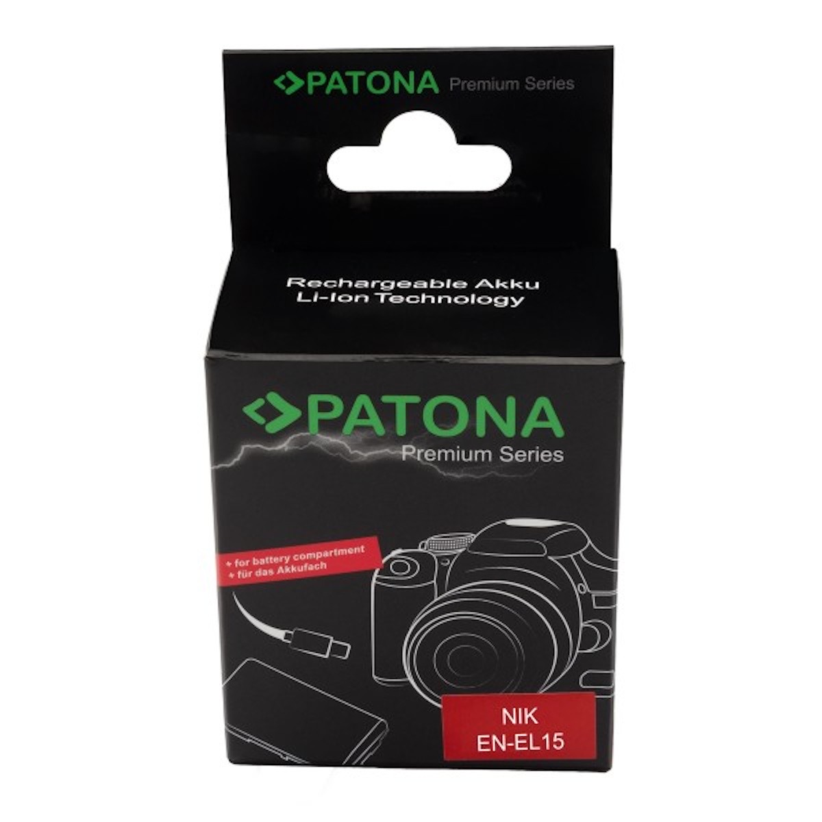 Patona Premium USB-C Input Akku-Adapter f. Nikon EN-EL 15