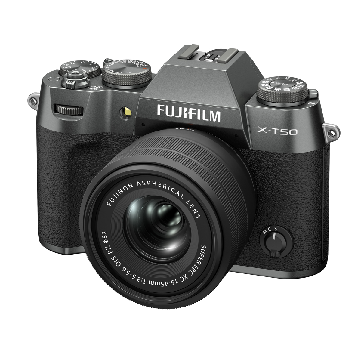 Fujifilm X-T50 Gehäuse Anthrazit + Fujifilm XC 15-45 mm 1:3,5-5,6 OIS PZ Schwarz