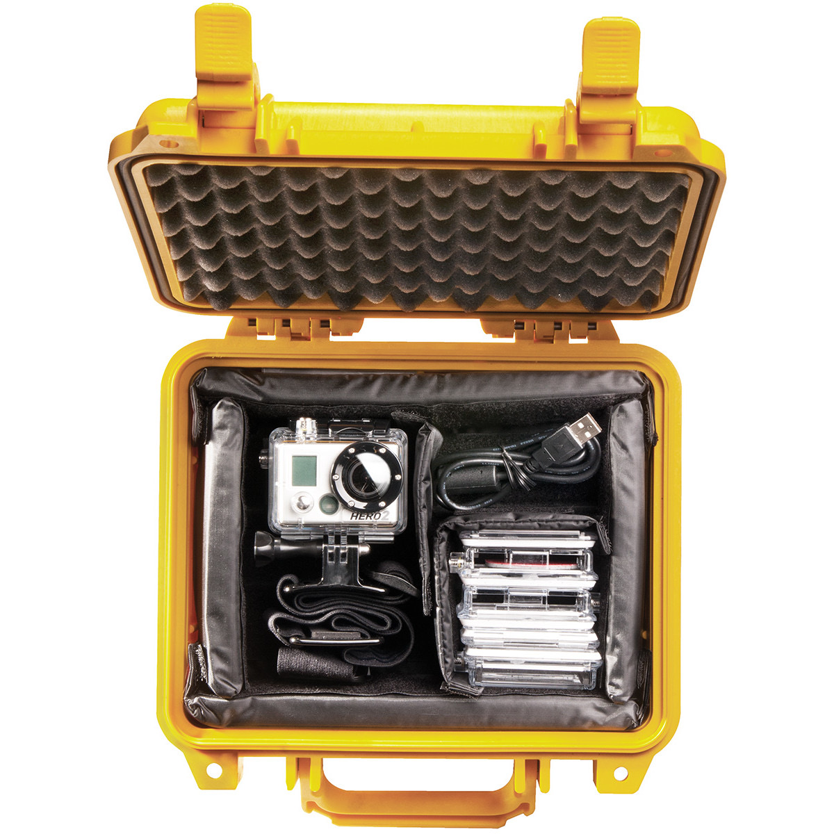 Peli Case 1200 mit Schaumstoff gelb