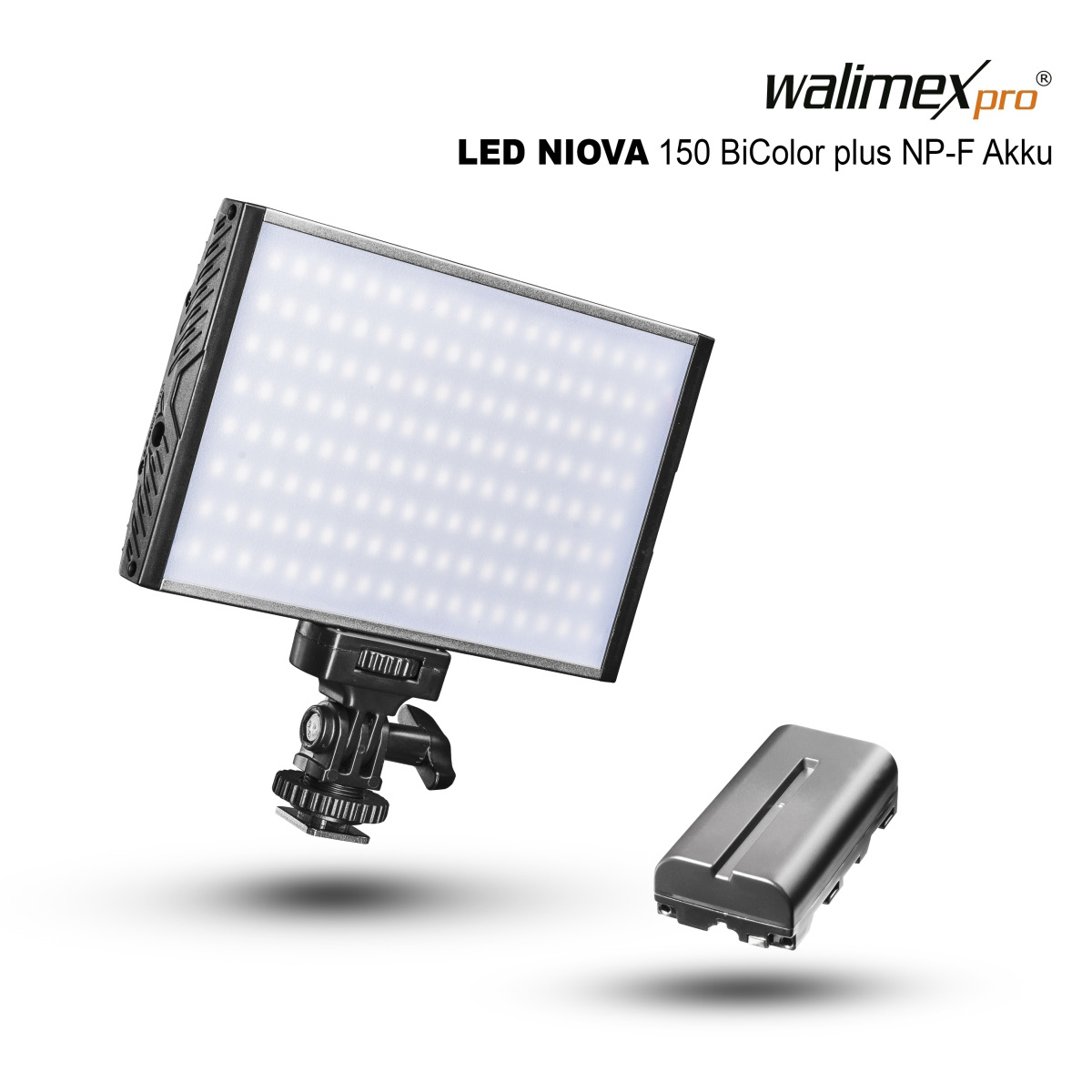 Walimex pro LED Niova 150 Bi Color plus NP-F Akku