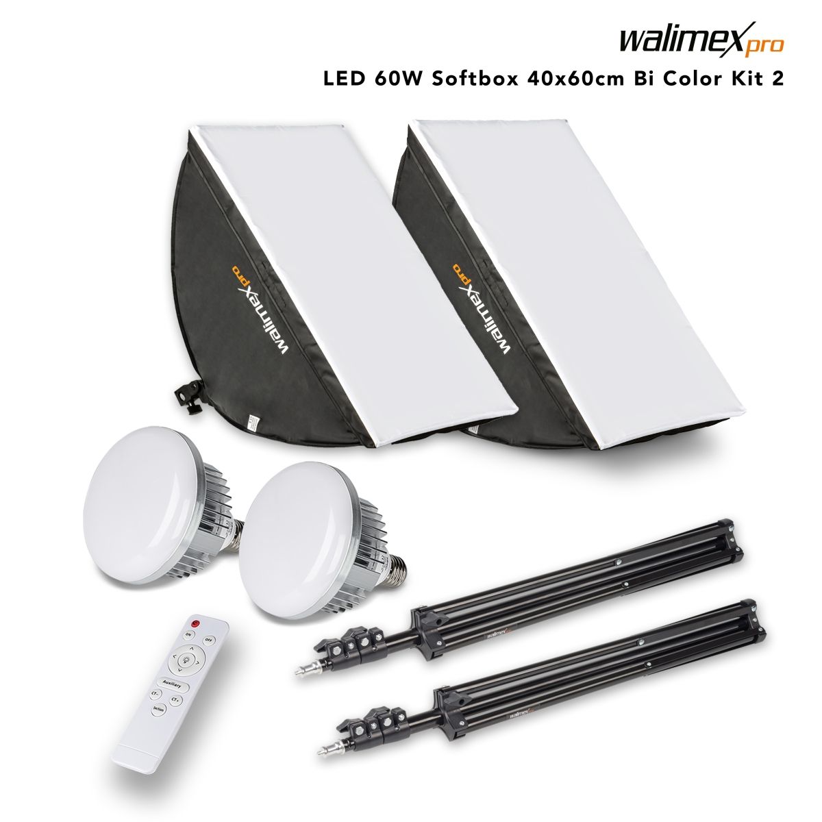 Walimex pro LED 60W Softbox 40 x 60 cm Bi Color Kit 2