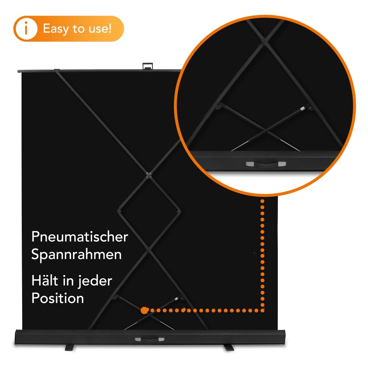 Walimex pro Roll-up Panel Hintergrund schw.210x220