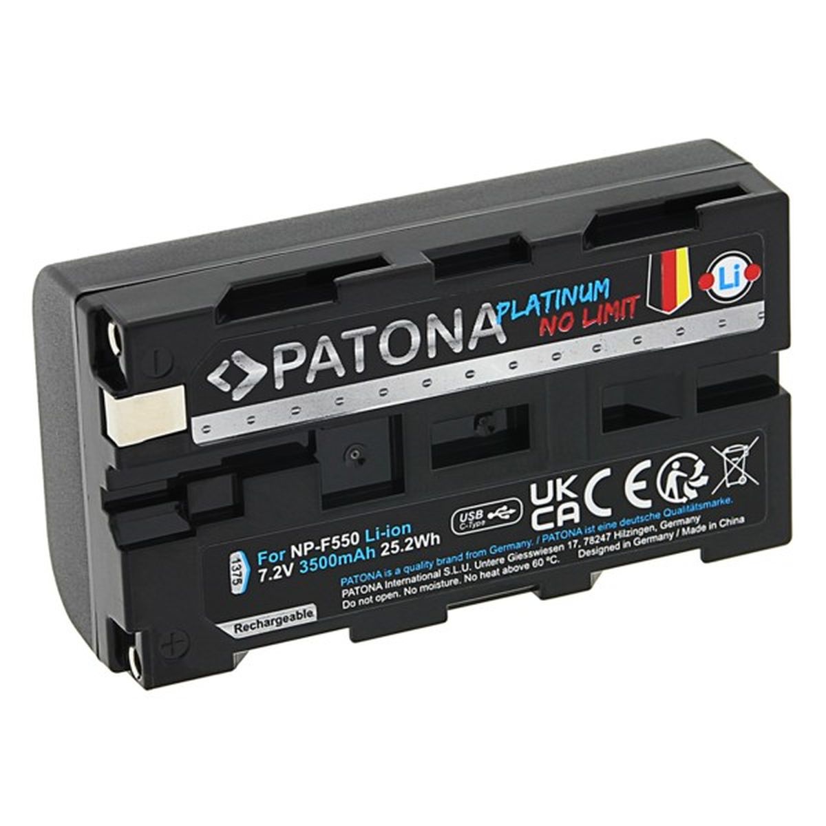 Patona Protect Akku für Sony NP-F550 F330 F530 F750 F930 F920 F550