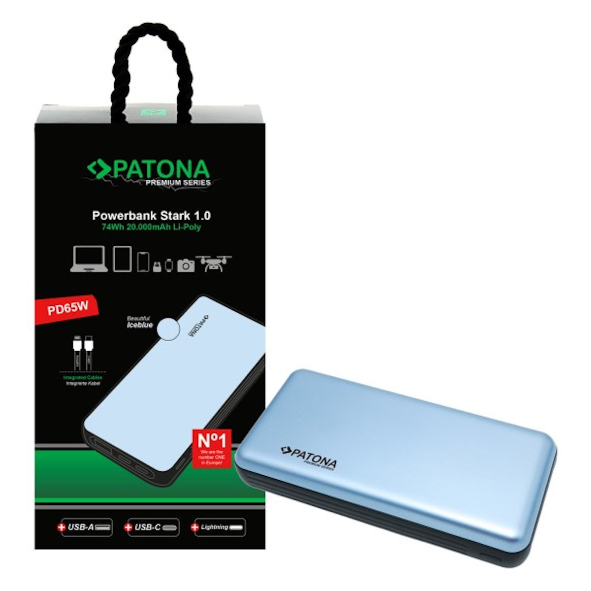 Patona Premium Powerbank Stark 1.0  20.000mAh