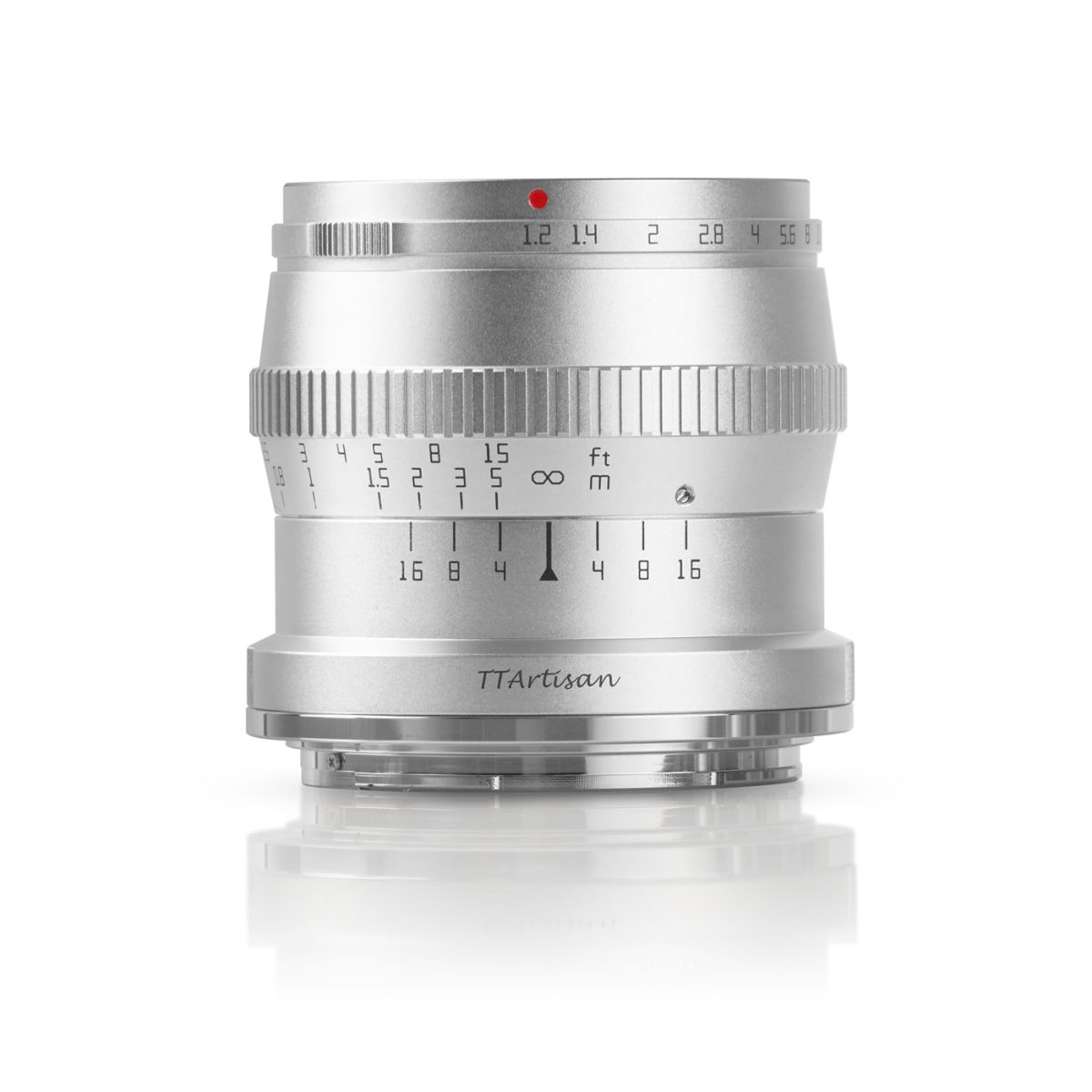 TTArtisan 50 mm 1:1,2 für Nikon Z (APS-C) Silber