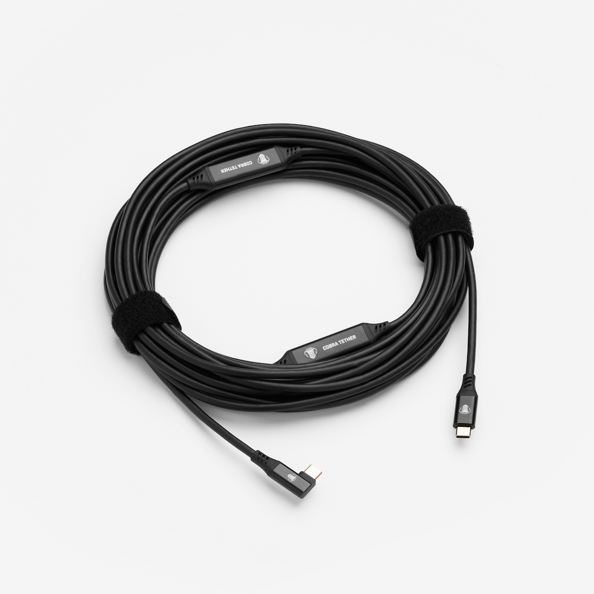 Cobratether USB-C / USB-C 90° 10m schwarz