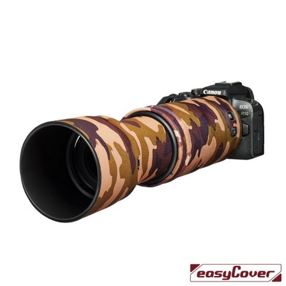 Easycover Lens Oak für Canon RF 100-400 mm 1:5,6-8 IS USM Braun Camouflage