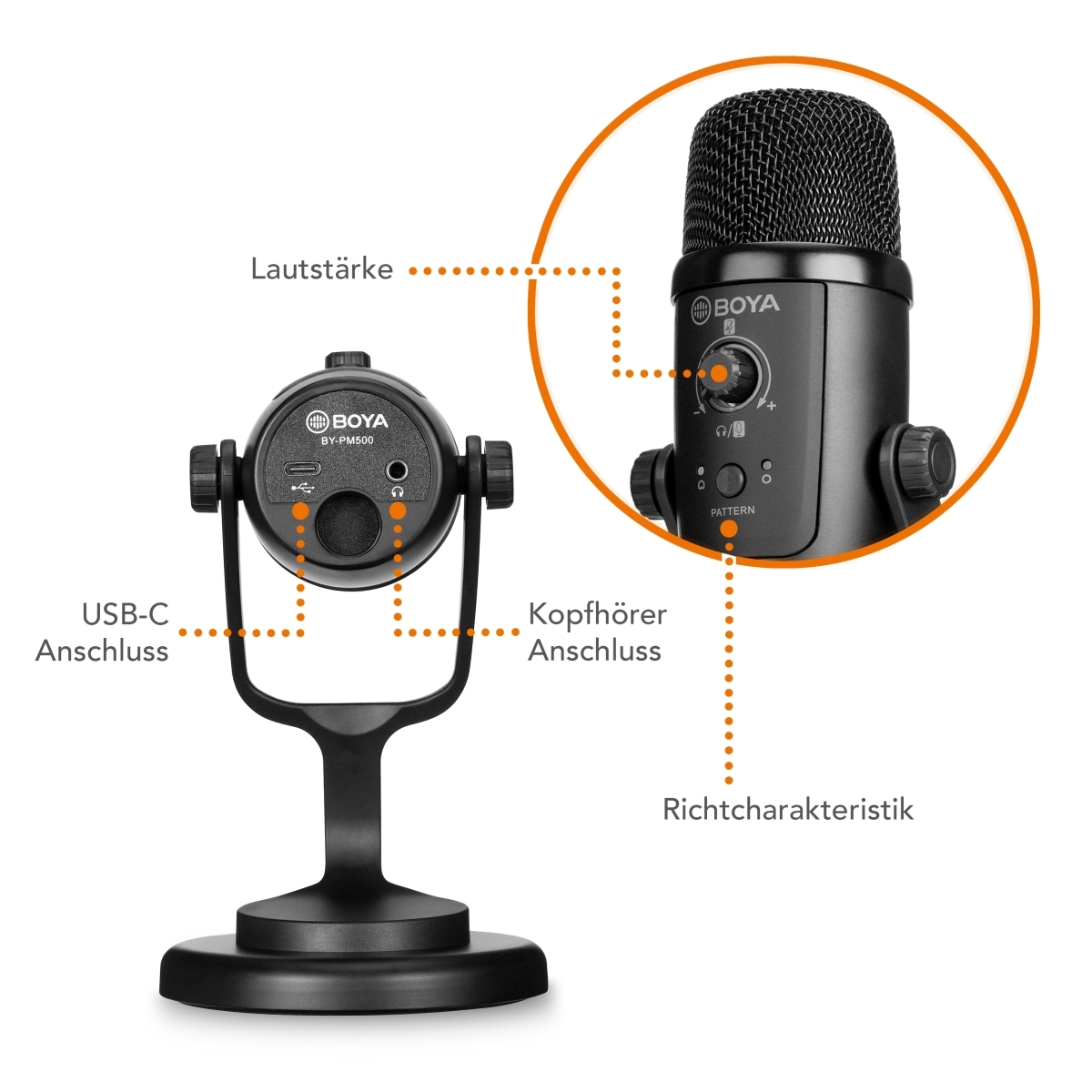 Walimex Pro Boya PM 500 USB Tischmikrofon