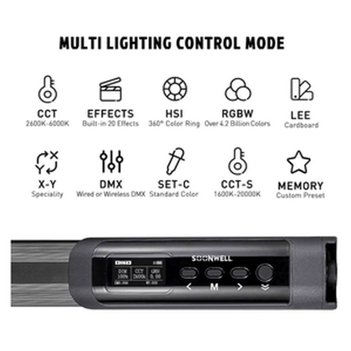 Soonwell Sensei Tube ST25 4er Kit RGBWW LED-Röhre