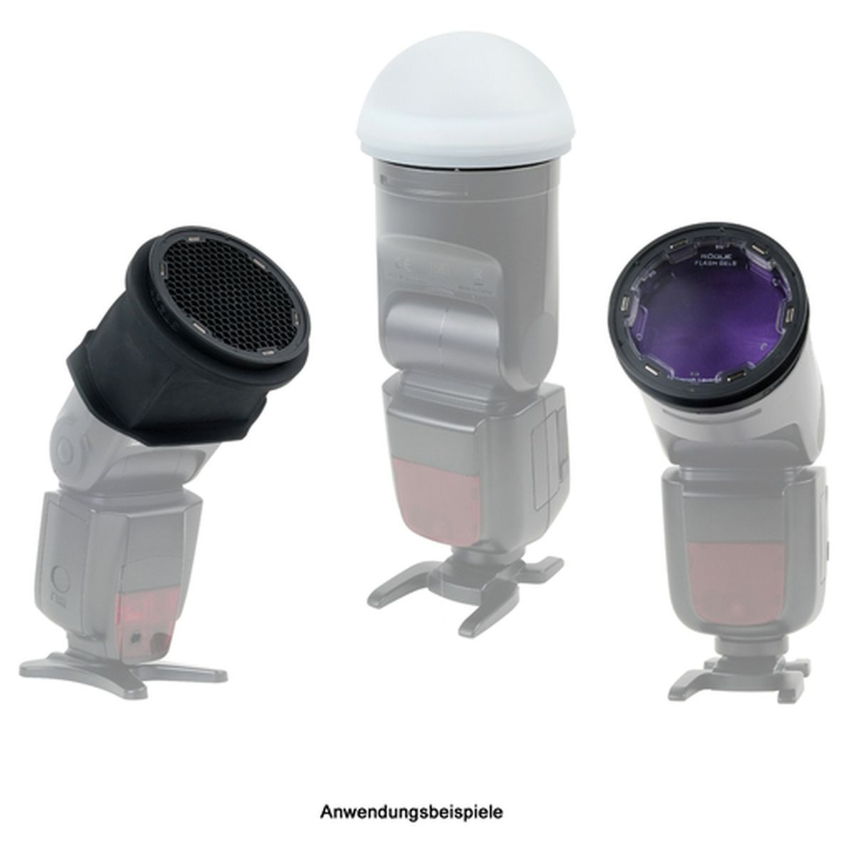 Rogue Round Flash Kit+Adapter Standard (Gel Lens, Grid45, Dome + 3 Gel-Farben)