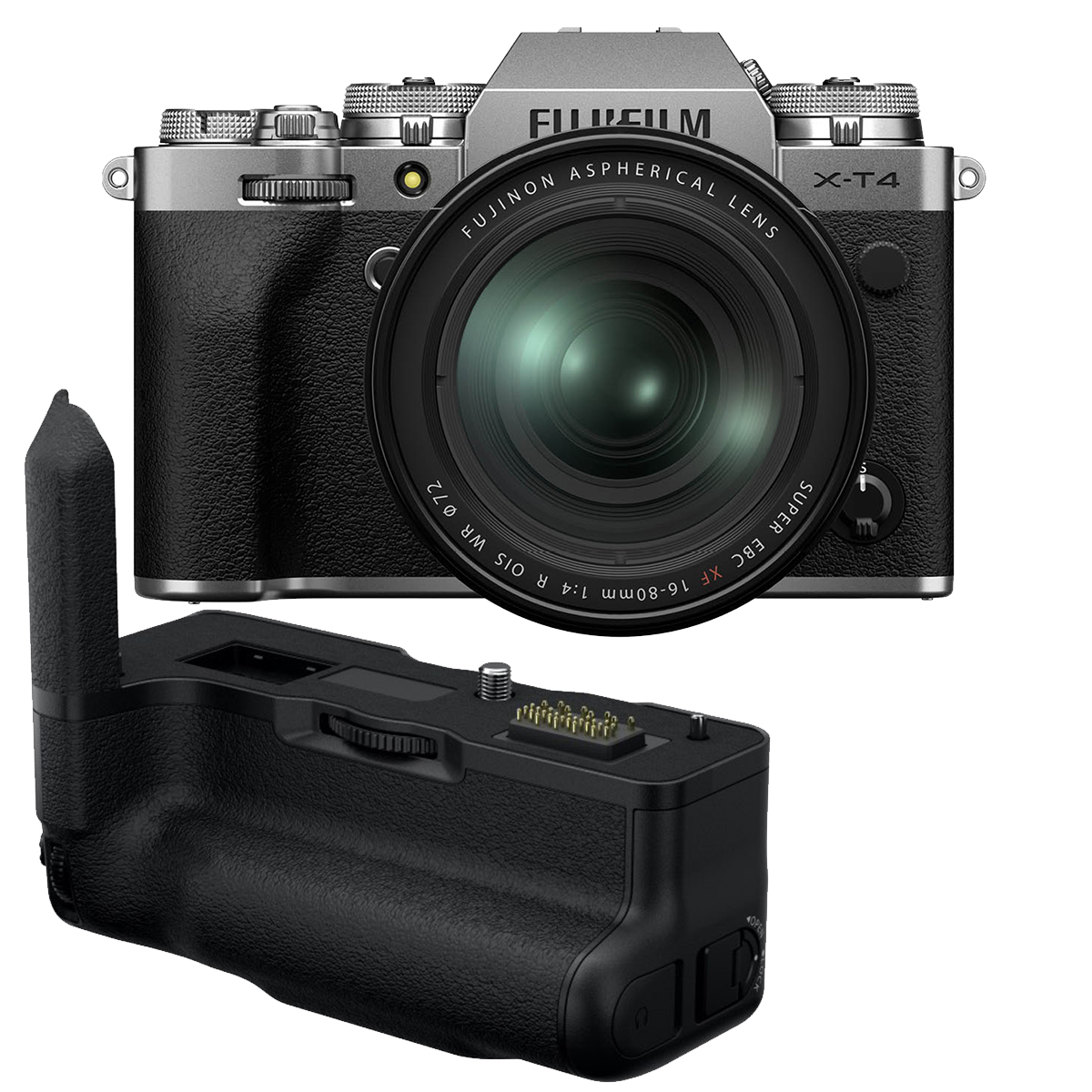 Fujifilm X-T4 Kit mit 16-80 mm + VG-XT4 Handgriff silber