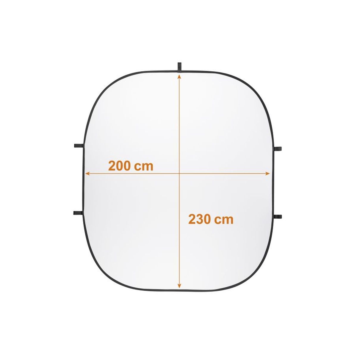 Walimex pro 2in1 Falthintergrund s/w 200x230cm