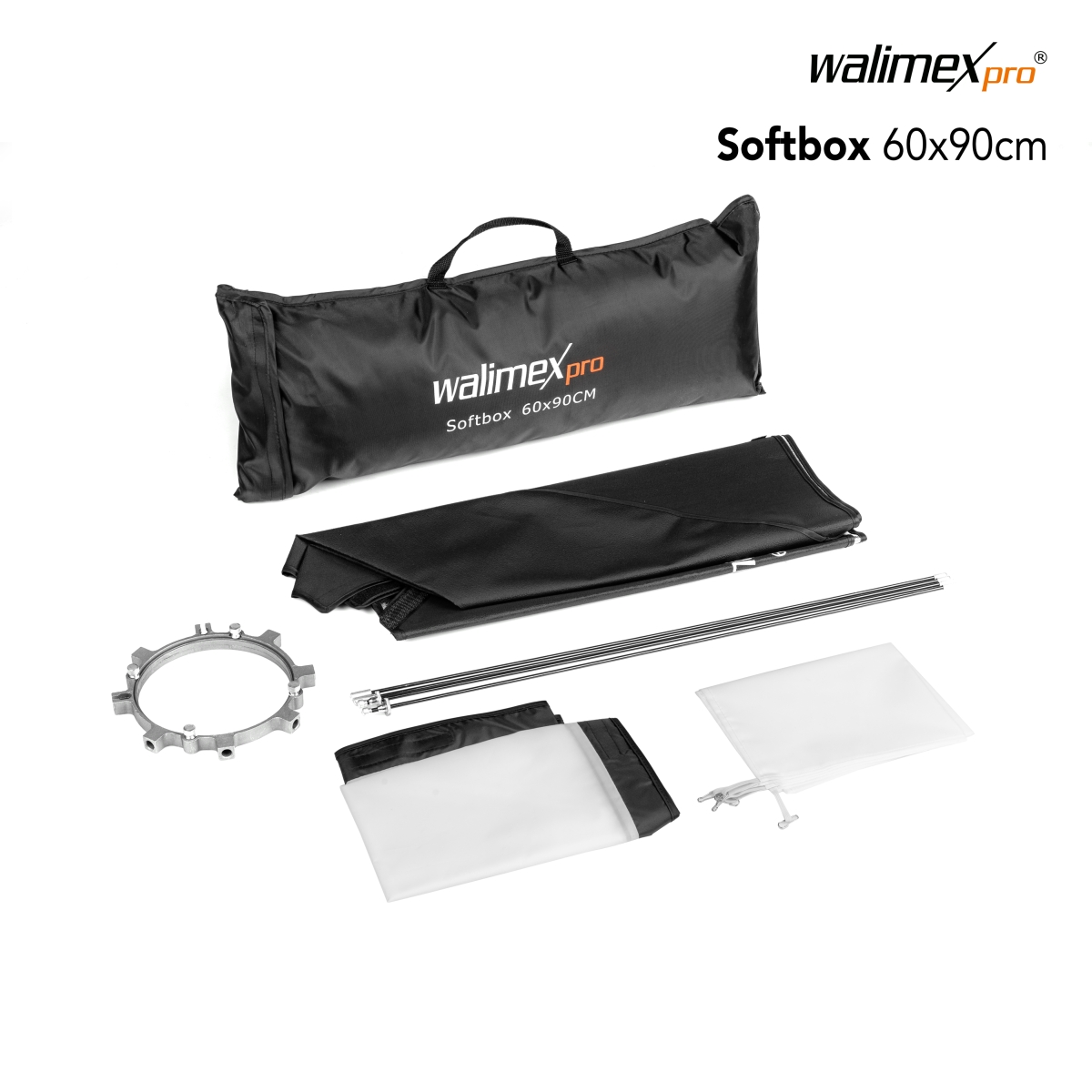 Walimex pro Softbox PLUS 60x80 cm für Broncolor