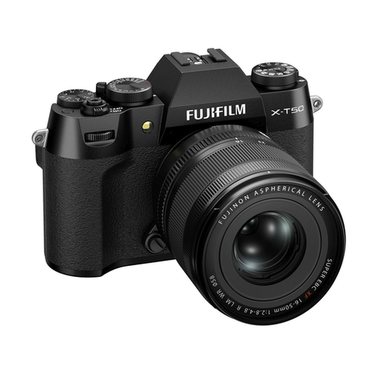 Fujifilm X-T50 Gehäuse Schwarz + Fujifilm 16-50 mm 1:2,8-4,8 XF R LM WR