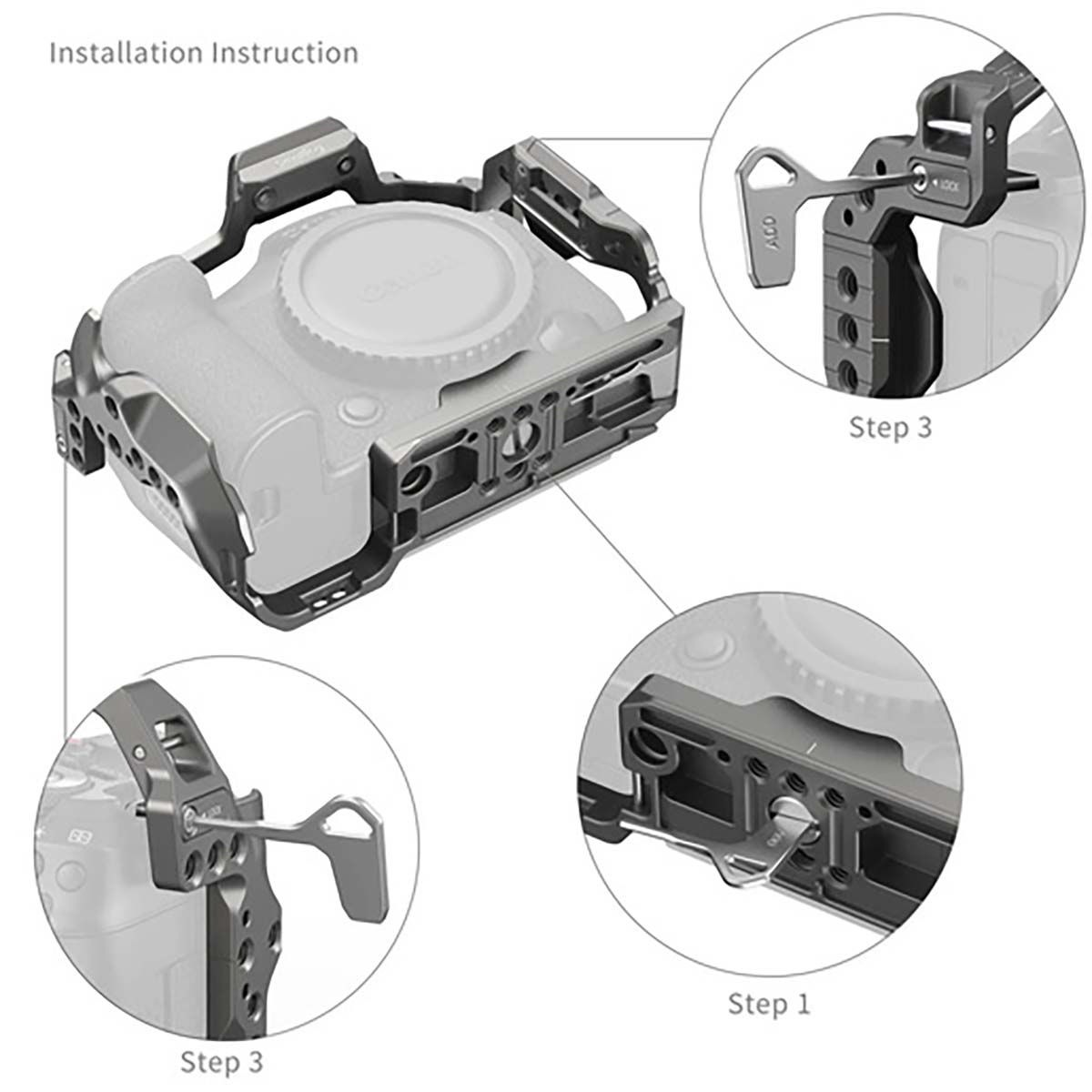 SmallRig 4977 HawkLock QR Cage für Canon EOS R5 II