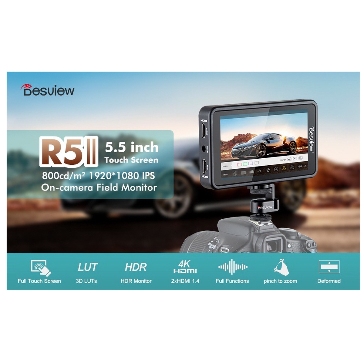 Desview R5 II 5,5" Aufsteck Monitor mit Touch