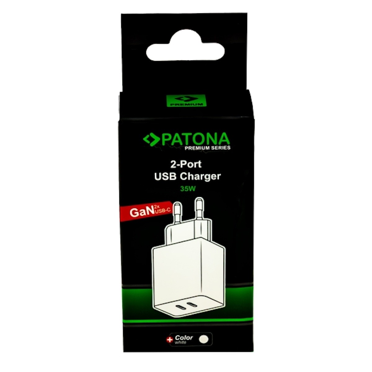 Patona Premium GaN PD35W Adapter 2xUSB-C PD3.0