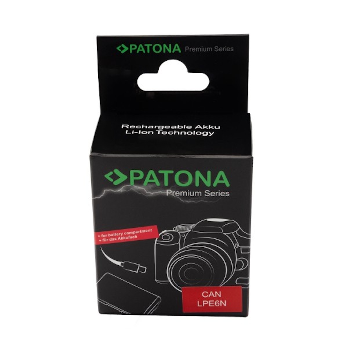 Patona Premium USB-C Input Akku-Adapter f. Canon LP-E6